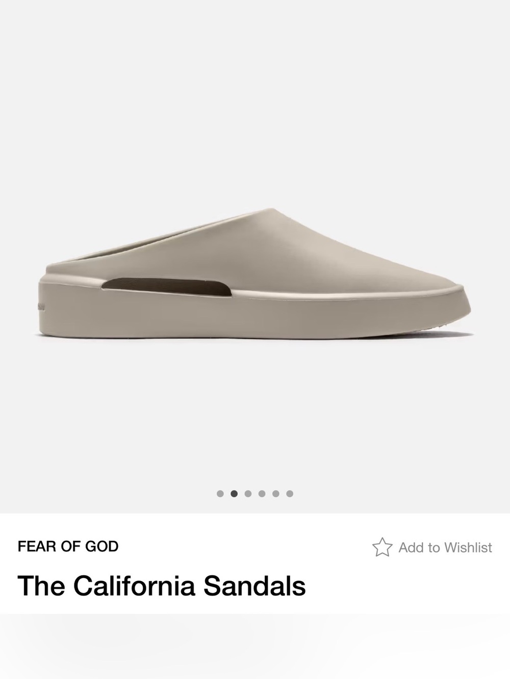 Fear of God shoes unisex
